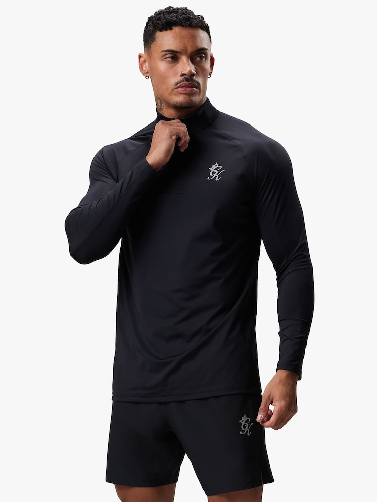 Gym King Black Energy 1/4 Zip Funnel Jumper - Image 2 of 4