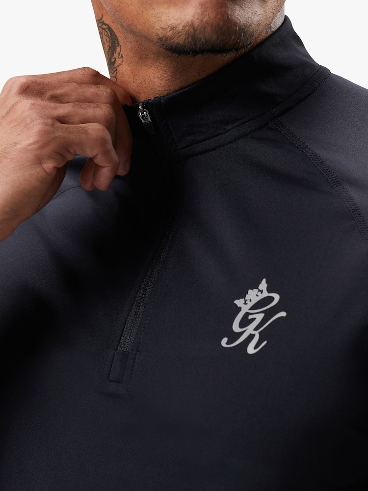 Gym King Black Energy 1/4 Zip Funnel Jumper - Image 4 of 4 Gym King Black Energy 1/4 Zip Funnel Jumper - Image 4 of 4