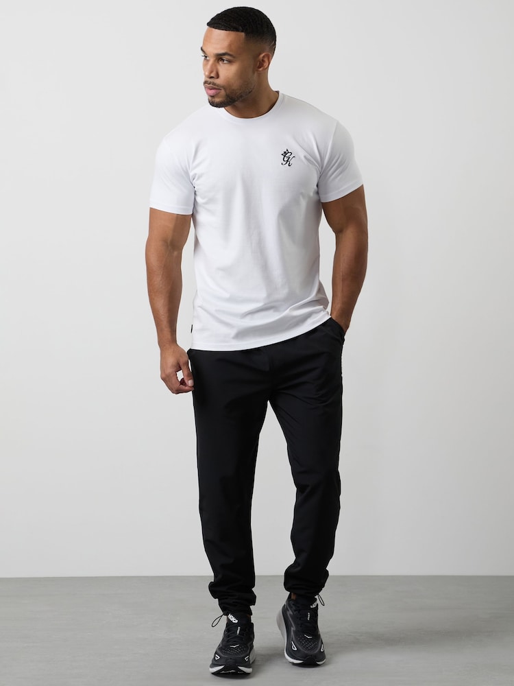 Gym King Black Fundamental Woven Joggers - Image 1 of 4 Gym King Black Fundamental Woven Joggers - Image 1 of 4