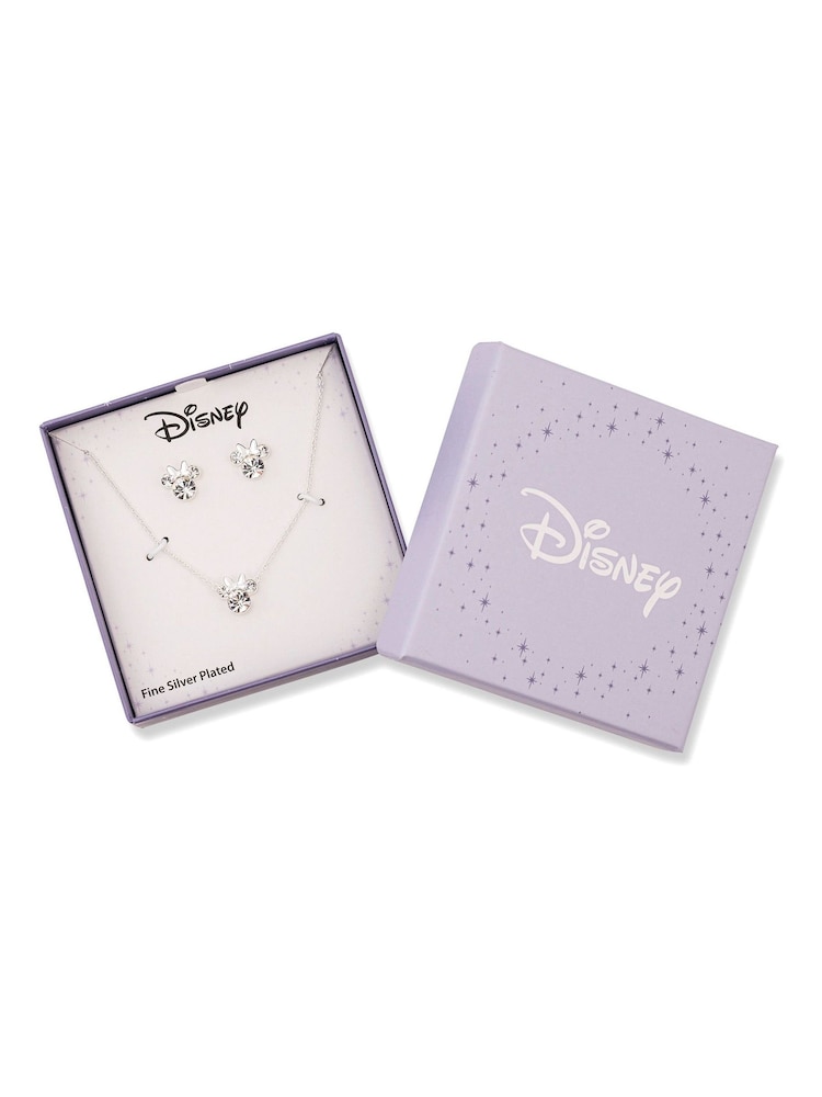 Peers Hardy Disney Minnie Mouse Silver Plated Brass And Clear Crystal Necklace And Stud Earrings Set - Image 4 of 4 Peers Hardy Disney Minnie Mouse Silver Plated Brass And Clear Crystal Necklace And Stud Earrings Set - Image 4 of 4
