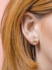 Peers Hardy Gold Plated 925 Heart And Minnie Mouse Stone Set Gold Plated Earring Set - Image 4 of 4