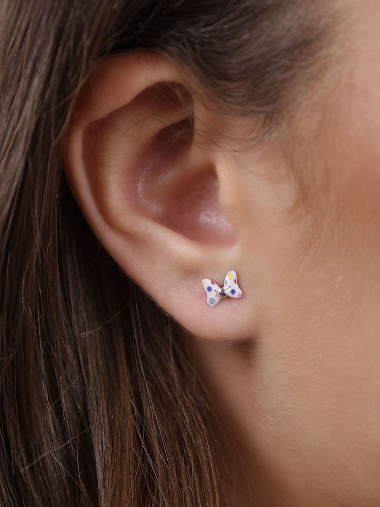 Peers Hardy Sterling Silver 925 Minnie Mouse Polka Dot Bow Stud Earrings - Image 2 of 3 Peers Hardy Sterling Silver 925 Minnie Mouse Polka Dot Bow Stud Earrings - Image 2 of 3