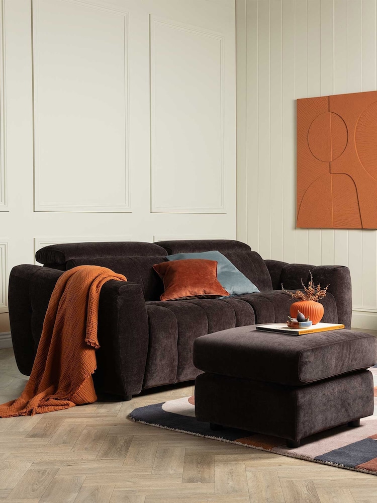 Barker and Stonehouse Natural Montgomery Fabric 2 Power Seater and Headrest - Image 1 of 8