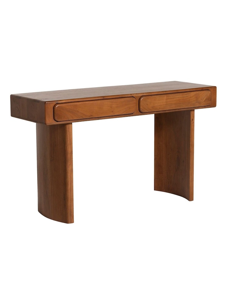 Barker and Stonehouse Brown Zerina Acacia Wood 2 Drawer Console Table - Image 2 of 6 Barker and Stonehouse Brown Zerina Acacia Wood 2 Drawer Console Table - Image 2 of 6