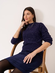 Crew Clothing Blue Glitterball Jumper - Image 1 of 5