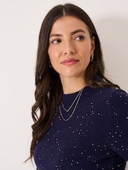 Crew Clothing Blue Glitterball Jumper - Image 2 of 5