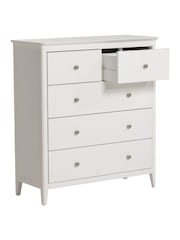 Barker and Stonehouse White Springwell Wooden 5 Drawer Chest of Drawers - Image 3 of 6