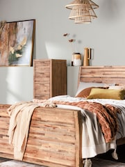 Barker and Stonehouse Brown Charlie Reclaimed Wood Low End Bed Frame - Image 1 of 6