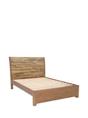Barker and Stonehouse Brown Charlie Reclaimed Wood Low End Bed Frame - Image 4 of 6