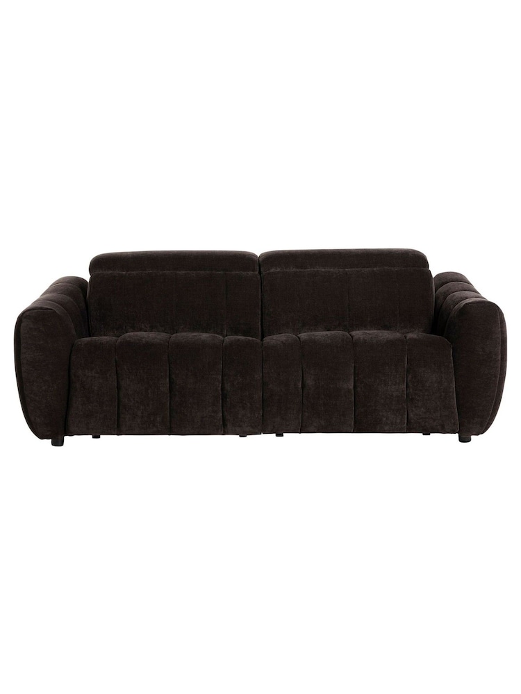 Barker and Stonehouse Natural Montgomery Fabric 2.5 Power Seater and Headrest - Image 2 of 6