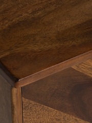 Barker and Stonehouse Brown Lockley Chevron Wood 2 Drawer TV Cabinet - Image 3 of 6