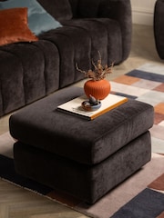 Barker and Stonehouse Natural Montgomery Fabric Footstool - Image 1 of 6