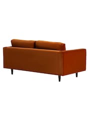 Barker and Stonehouse Orange Large Hemingway Velvet 2 Seater Sofa - Image 4 of 6