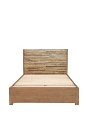Barker and Stonehouse Brown Charlie Reclaimed Wood Low End Bed Frame - Image 2 of 6