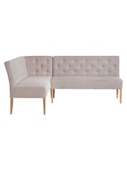 Barker and Stonehouse Grey Medina Upholstered Dining Left Hand Corner Bench - Image 3 of 6