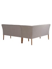 Barker and Stonehouse Grey Medina Upholstered Dining Left Hand Corner Bench - Image 4 of 6