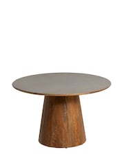 Barker and Stonehouse Grey Burlington Mango Wood Circular Dining Table - Image 3 of 6