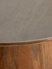 Barker and Stonehouse Grey Burlington Mango Wood Circular Dining Table - Image 5 of 6