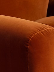 Barker and Stonehouse Orange Lavinia Large Tufted Velvet Sofa - Image 3 of 6