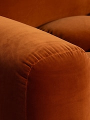 Barker and Stonehouse Orange Lavinia Tufted Velvet Sofa - Image 3 of 6
