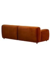 Barker and Stonehouse Orange Lavinia Tufted Velvet Sofa - Image 5 of 6