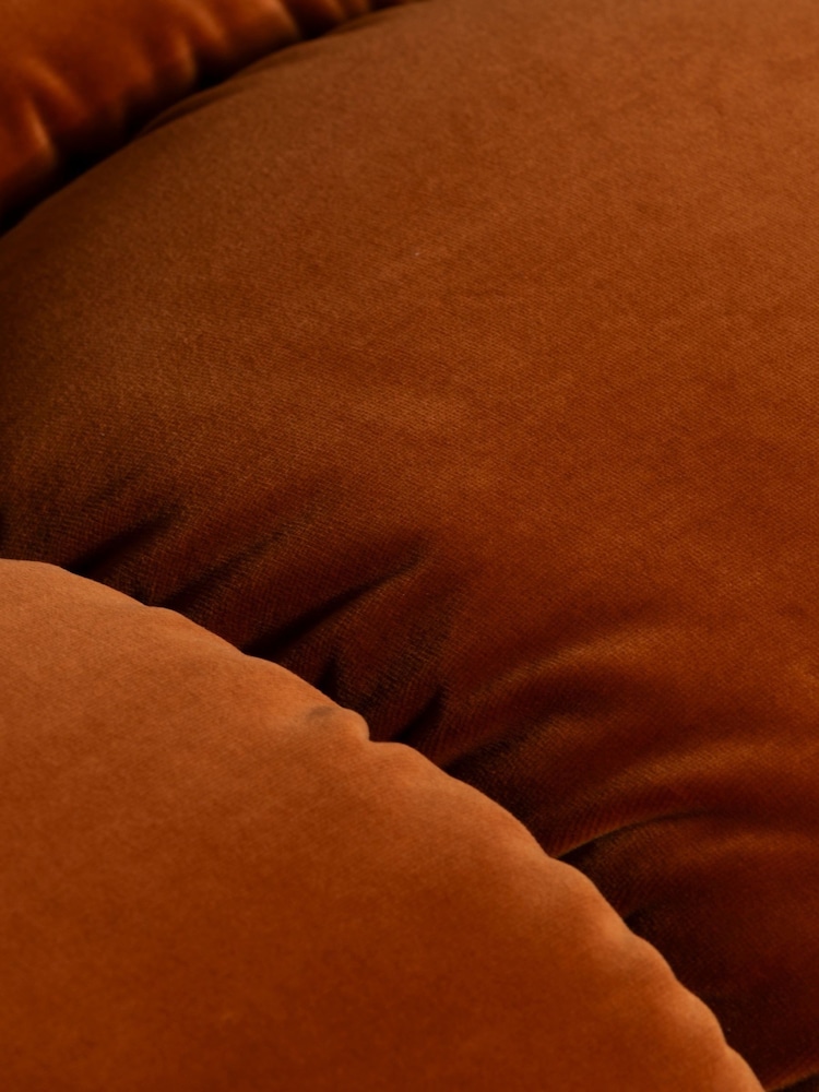 Barker and Stonehouse Orange Lavinia Tufted Velvet Sofa - Image 6 of 6