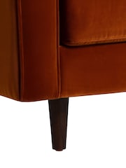 Barker and Stonehouse Orange Hemingway Velvet 3 Seater Sofa - Image 6 of 6