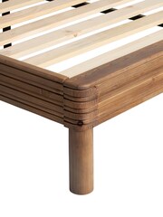 Barker and Stonehouse Brown Tamia Rustic Oak Reclaimed Wood Bed Frame - Image 5 of 6