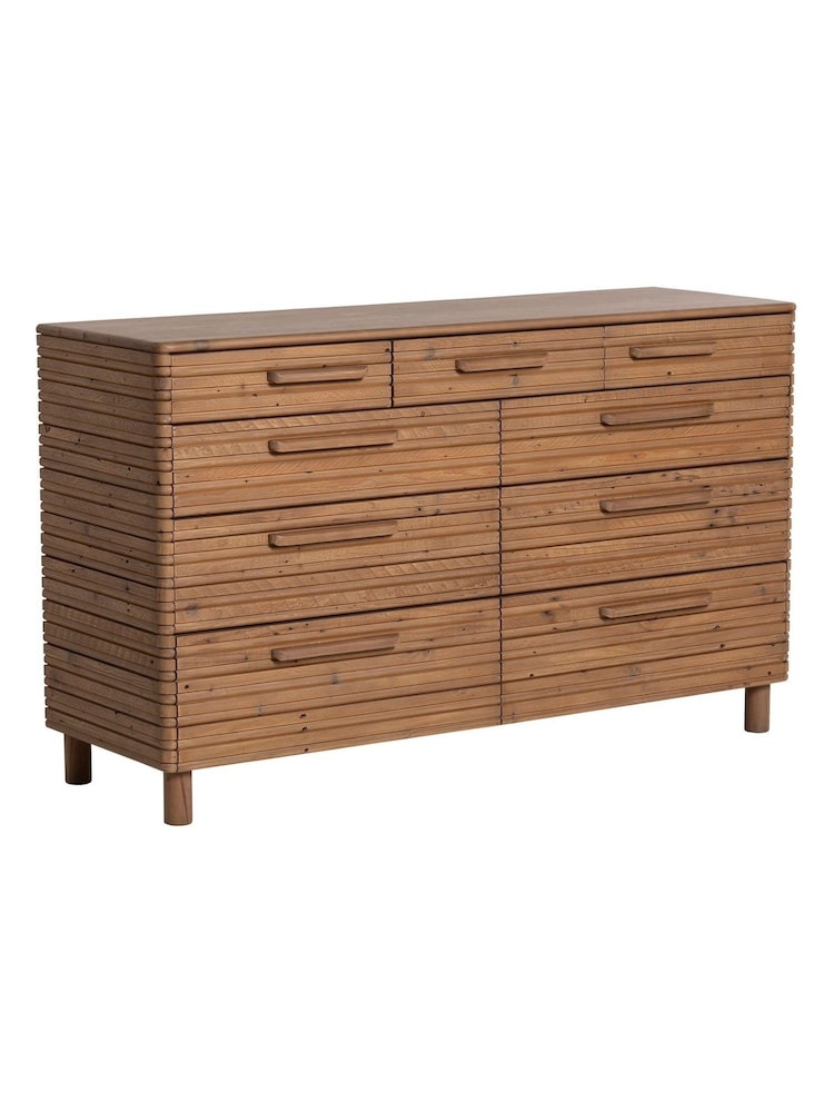 Barker and Stonehouse Brown Tamia Rustic Oak Reclaimed 9 Drawer Wood Chest - Image 1 of 6 Barker and Stonehouse Brown Tamia Rustic Oak Reclaimed 9 Drawer Wood Chest - Image 1 of 6