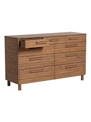 Barker and Stonehouse Brown Tamia Rustic Oak Reclaimed 9 Drawer Wood Chest - Image 3 of 6