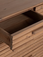 Barker and Stonehouse Brown Tamia Rustic Oak Reclaimed 9 Drawer Wood Chest - Image 4 of 6