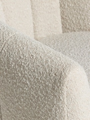 Barker and Stonehouse White Fontana Fabric Swivel Armchair - Image 6 of 6