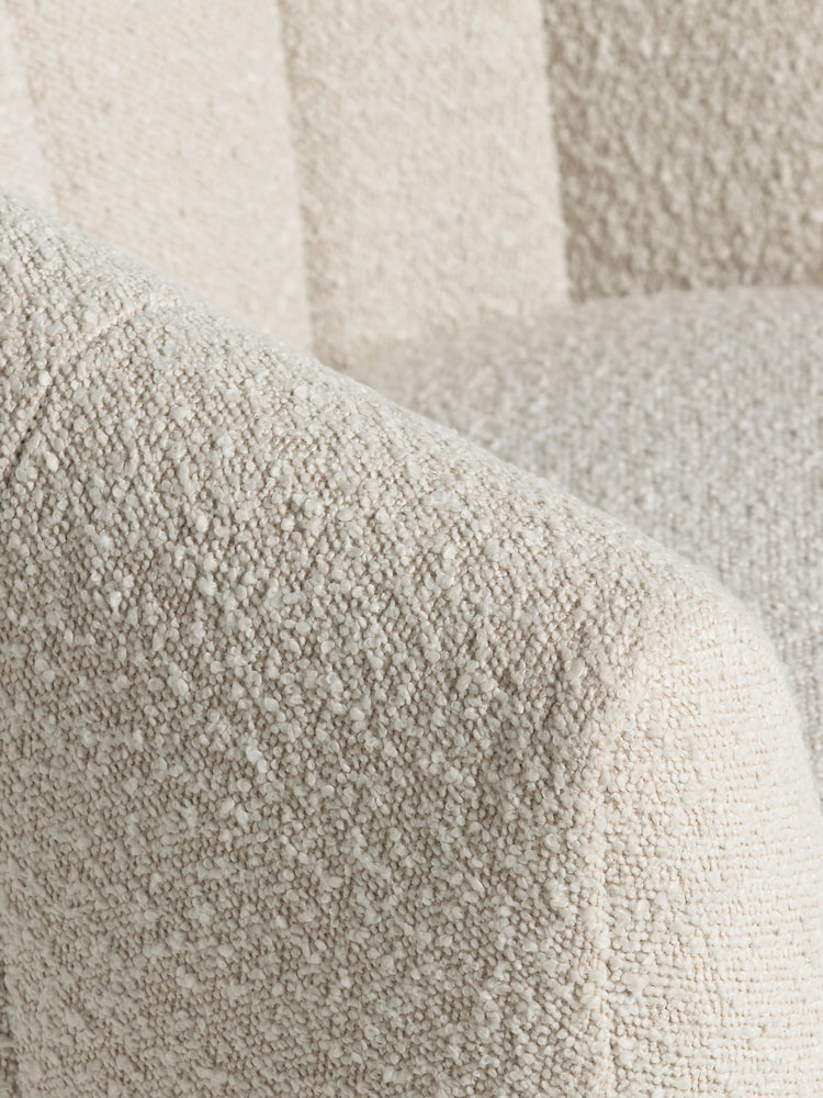 Barker and Stonehouse White Fontana Fabric Swivel Armchair - Image 6 of 6