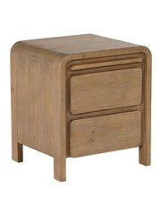 Barker and Stonehouse Brown Tosca Reclaimed Wood 2 Drawer Bedside Cabinet - Image 2 of 6