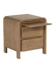 Barker and Stonehouse Brown Tosca Reclaimed Wood 2 Drawer Bedside Cabinet - Image 4 of 6