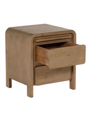 Barker and Stonehouse Brown Tosca Reclaimed Wood 2 Drawer Bedside Cabinet - Image 5 of 6