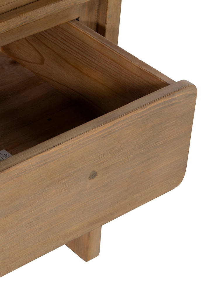 Barker and Stonehouse Brown Tosca Reclaimed Wood 2 Drawer Bedside Cabinet - Image 6 of 6