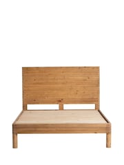 Barker and Stonehouse Brown Tamia Rustic Oak Reclaimed Wood Bed Frame - Image 3 of 6