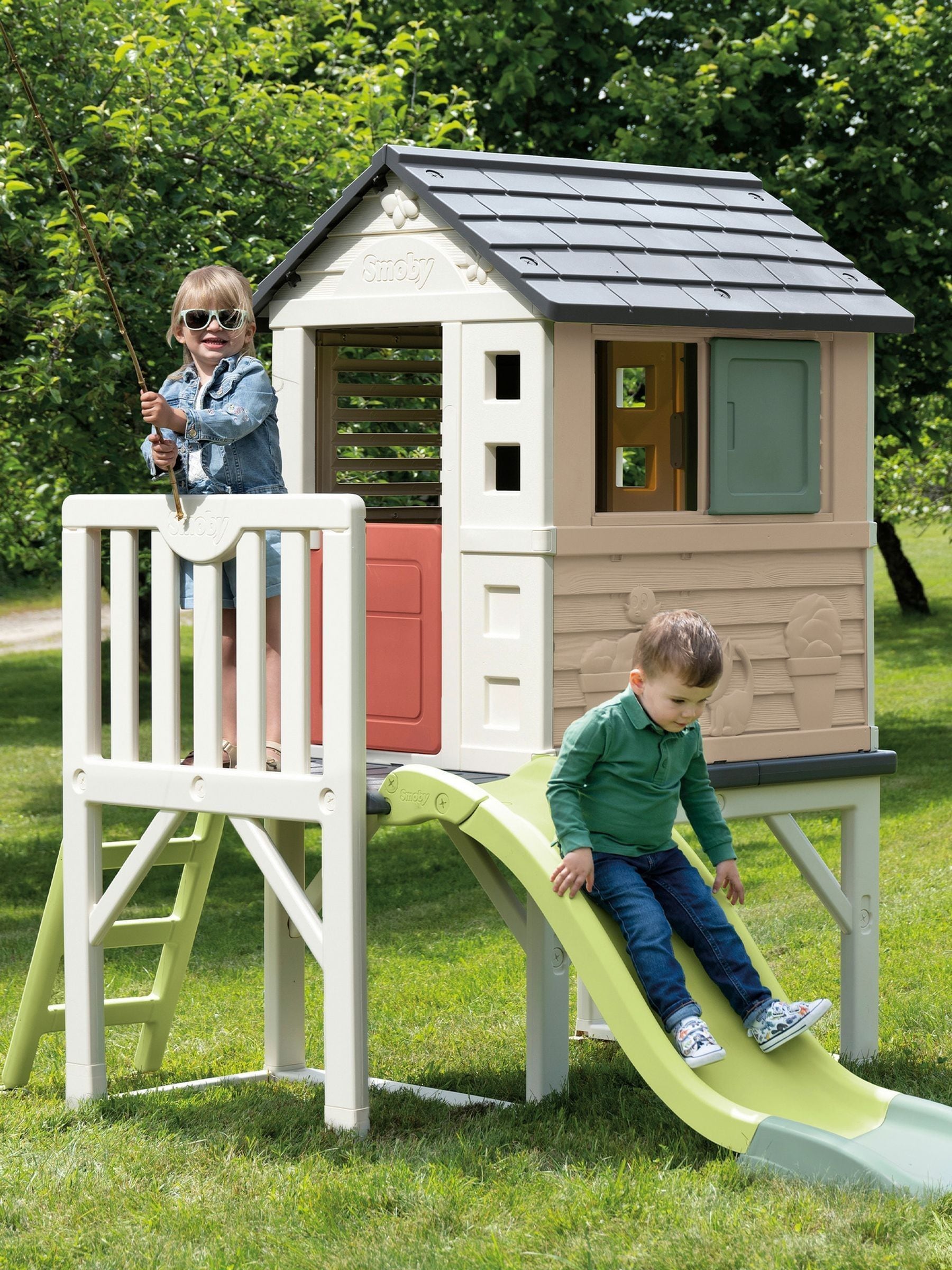 Smoby Life House On Stilts Playhouse With Slide - Image 5