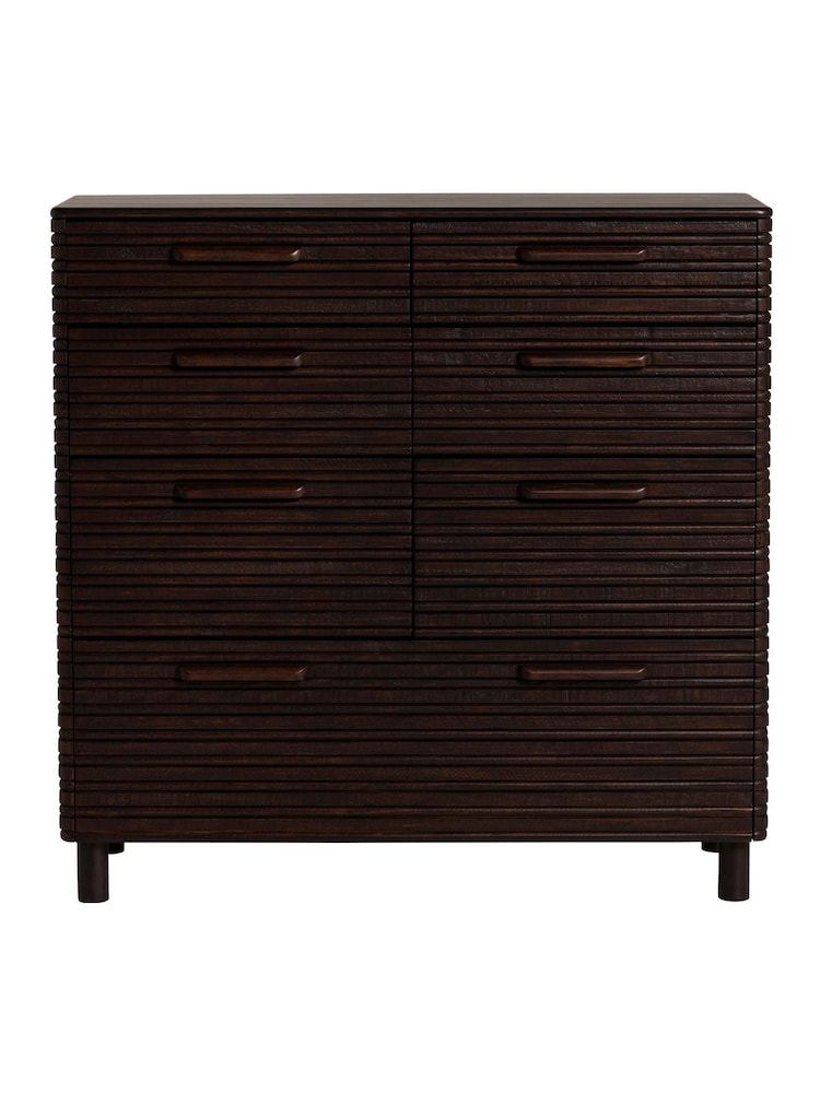 Barker and Stonehouse Brown Tova Rustic 7 Drawer Chest - Image 2 of 6