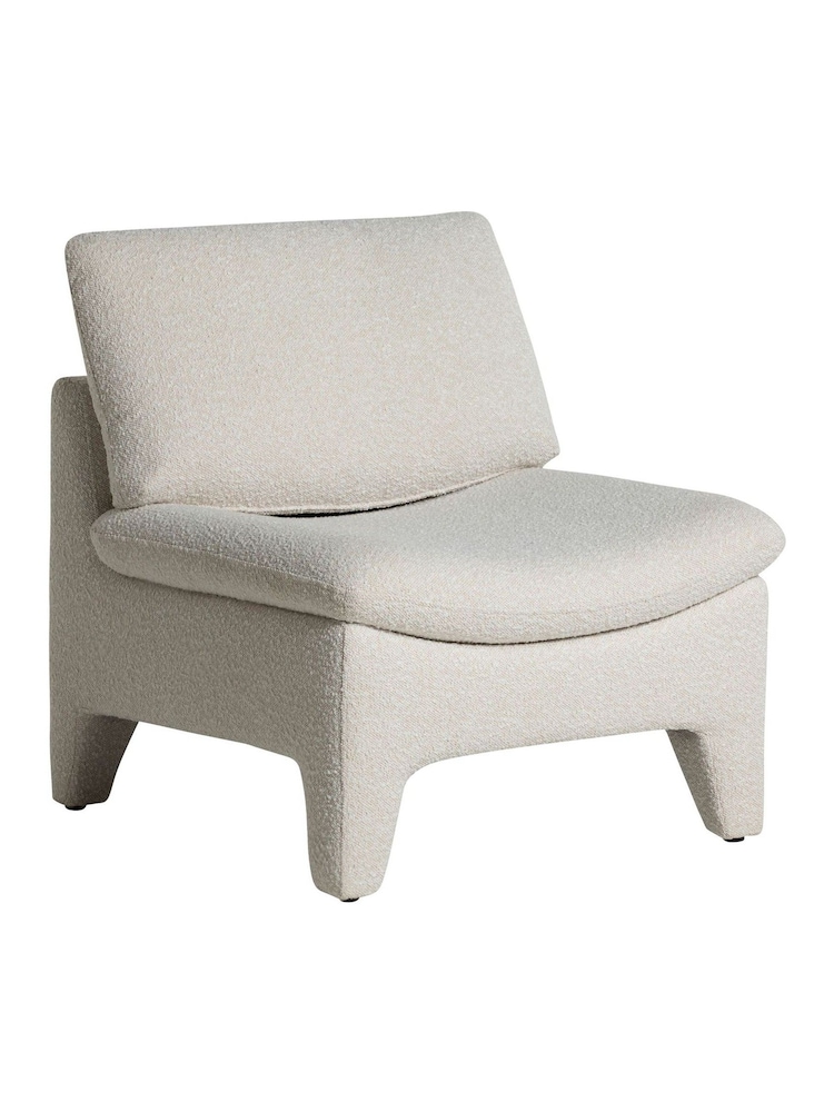 Barker and Stonehouse White Foley Fabric Armchair - Image 1 of 6