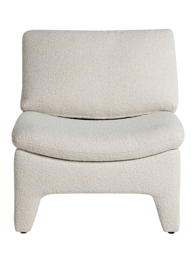 Barker and Stonehouse White Foley Fabric Armchair - Image 2 of 6