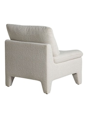 Barker and Stonehouse White Foley Fabric Armchair - Image 5 of 6