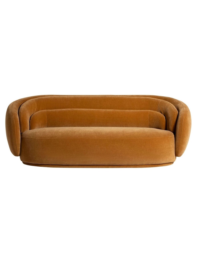 Barker and Stonehouse Brown Angelo Fabric 3 Seater Sofa - Image 1 of 6