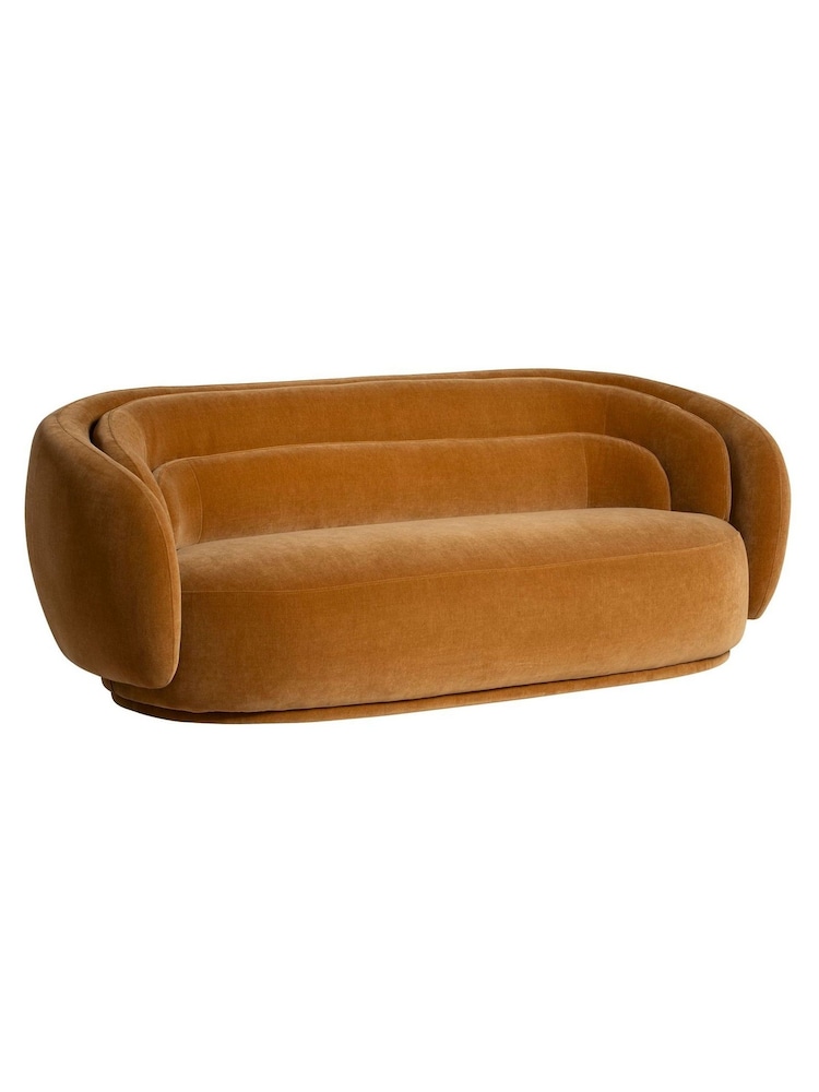 Barker and Stonehouse Brown Angelo Fabric 3 Seater Sofa - Image 2 of 6