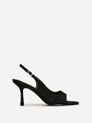 Linzi Black Tokyo Slingback Peep Toe Heeled Sandals - Image 3 of 6
