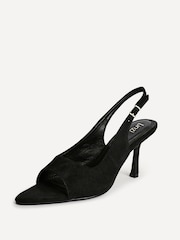 Linzi Black Tokyo Slingback Peep Toe Heeled Sandals - Image 4 of 6