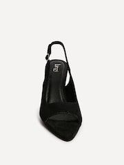 Linzi Black Tokyo Slingback Peep Toe Heeled Sandals - Image 6 of 6