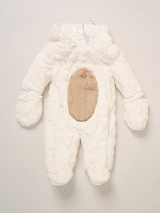 Rock-A-Bye Baby Boutique White Bear Pramsuit - Image 2 of 3