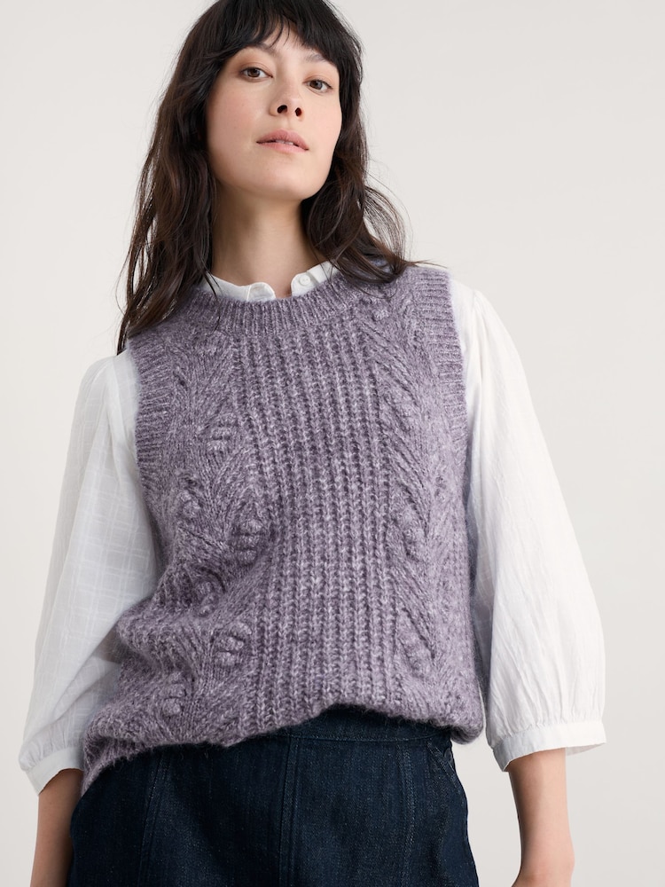 Seasalt Cornwall Purple Sand Thistle Vest - Image 1 of 5 Seasalt Cornwall Purple Sand Thistle Vest - Image 1 of 5